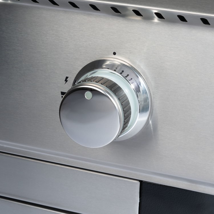 Refurbished Monster Grill - 4 Burner Gas BBQ Grill with 2 Side Burners - Stainless Steel