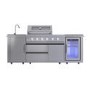Monster Grill - Ultimate Outdoor Kitchen - 4 Burner Gas BBQ with Fridge and Sink