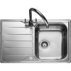 Single Bowl Inset Stainless Steel Kitchen Sink with Reversible Drainer - Rangemaster Michigan 800mm