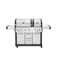 Monster Grill 6 Burner Double Header Gas BBQ - Stainless Steel Monster Grill 6 Burner Double Header Gas BBQ - Stainless Steel