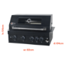 GRADE A1 - Monster Grill 4 Burner Built-In Gas BBQ - Black