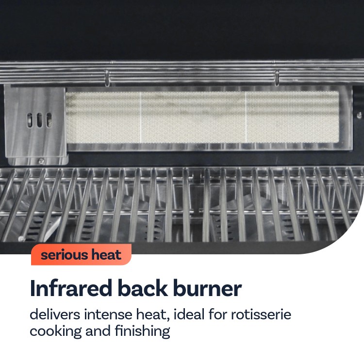 Monster Grill 4 Burner Built-In Gas BBQ - Black