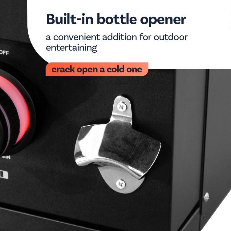 Monster Grill 4 Burner Built-In Gas BBQ - Black