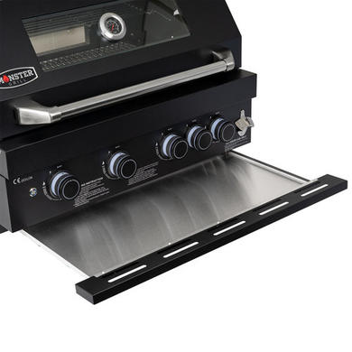 Monster Grill 4 Burner Built-In Gas BBQ - Black