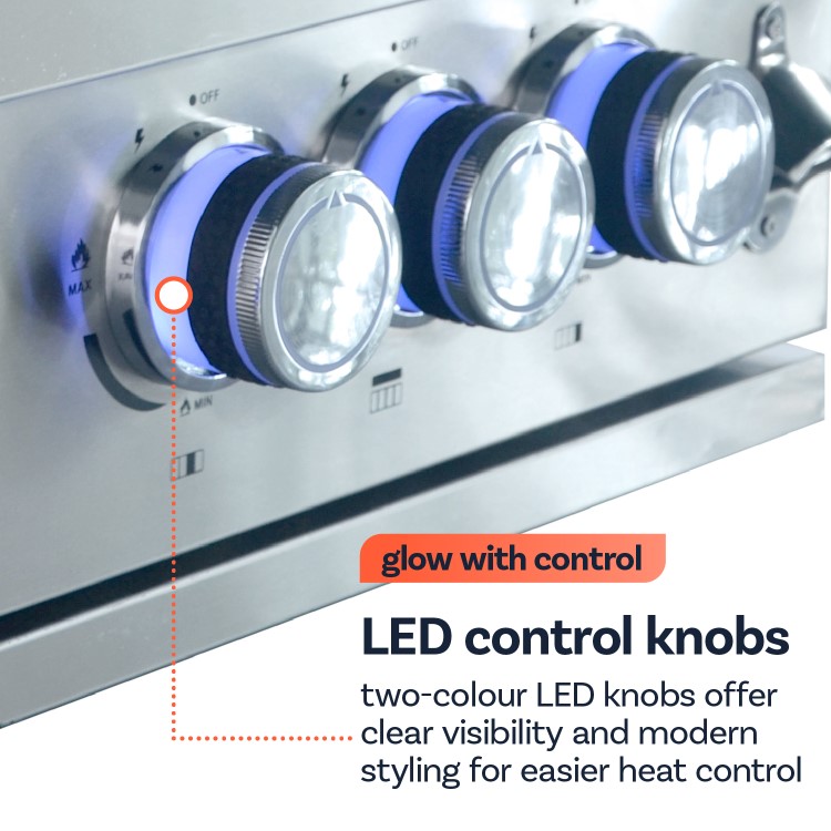 Monster Grill 4 Burner Built-In Gas BBQ - Stainless Steel 