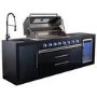 Monster Grill - Eclipse Ultimate Outdoor Kitchen - 6 Burner Gas BBQ Grill with Fridge Sink and Sintered Stone Worktops