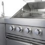 Refurbished Monster Grill - Ultimate Outdoor Kitchen - 6 Burner Gas BBQ Grill with Fridge and Sink