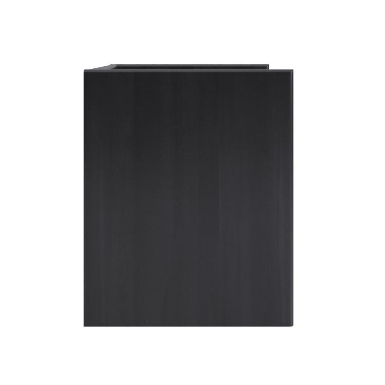 Wide Black 1 Drawer Bedside Table - Margot 