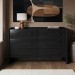 Large Black Chest of 6 Drawers - Margot