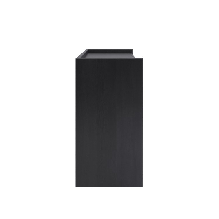 Wide Black Chest of 6 Drawers - Margot 