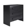Wide Black Chest of 3 Drawers - Margot 