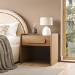 Wide Wooden 1 Drawer Bedside Table - Margot