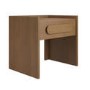 Wide Dark Wood 1 Drawer Bedside Table - Margot 