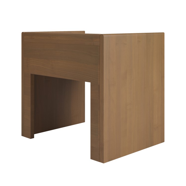 Wide Dark Wood 1 Drawer Bedside Table - Margot 