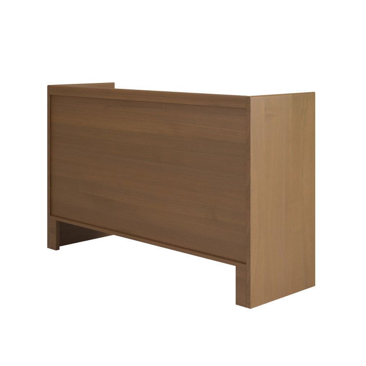 Wide Dark Wood Chest of 6 Drawers - Margot 