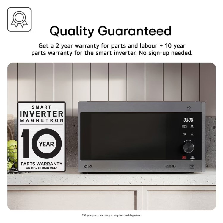 LG MH6336GIB 23L 1000W NeoChef Microwave Oven with Grill – Black  Smart Inverter Technology Grill Function Even Cooking & Fast Defrost Countertop Microwave for Modern Kitchens