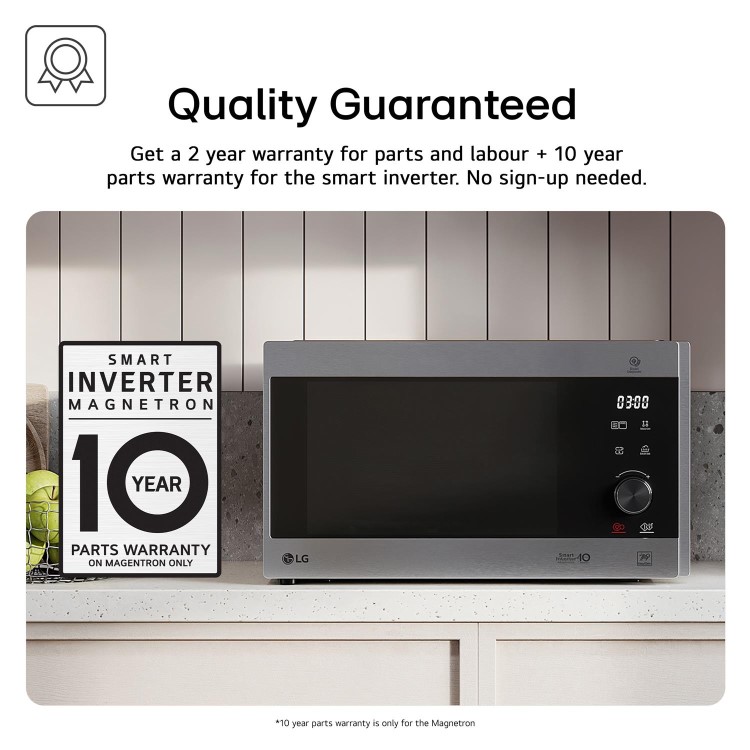 LG MH6535GIS 25L 1000W NeoChef Microwave Oven with Grill – Smart Inverter  Black