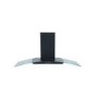 Montpellier MHE900LBK 90cm Curved Glass Chimney Hood - Black