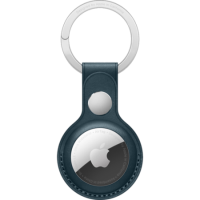 Apple AirTag Leather Key Ring - Baltic Blue