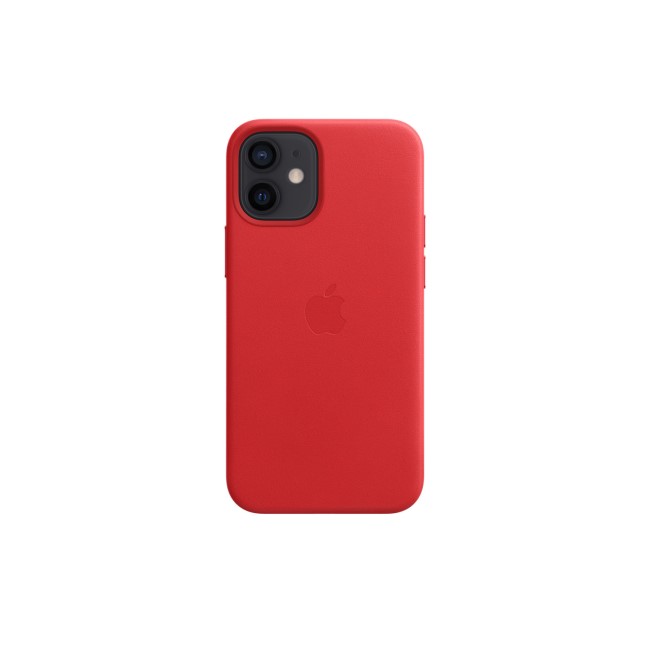 Apple iPhone 12 Mini Leather Case with MagSafe - Red
