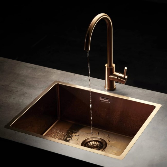 Single Bowl Copper Stainless Steel Kitchen Sink - Reginox