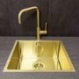 Single Bowl Gold Stainless Steel Kitchen Sink - Reginox Miami