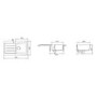 Single Bowl Inset White Granite Kitchen Sink with Reversible Drainer - Rangemaster Mica 860mm