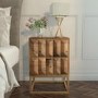 Miller Solid Mango Wood Bedside Table - 2 Drawer