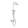 GRADE A1 - Chrome Round Thermostatic 3 Outlet Mixer Shower Set with Bath Filler Spout - Mika