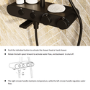 ALMOST PERFECT - Black Round Thermostatic 3 Outlet Mixer Shower Set with Bath Filler Spout Push Buttons and Shelf- Mika
