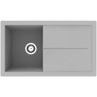 Rocklite Milton Single Bowl Inset Grey Composite Kitchen Sink with Reversible Drainer