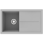 Rocklite Milton Single Bowl Inset Grey Composite Kitchen Sink with Reversible Drainer