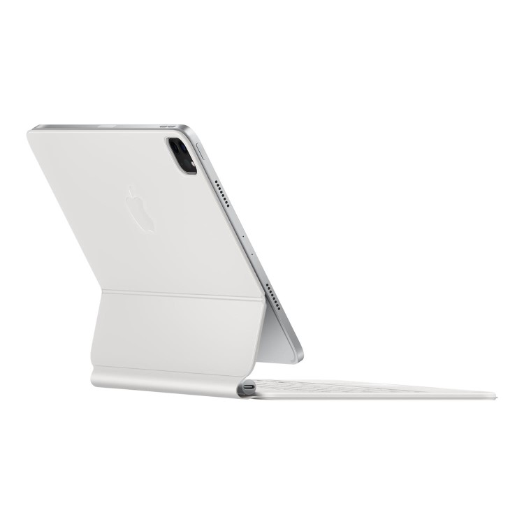 Refurbished Apple MJQJ3B/A Magic Keyboard - GRADE A1 - Apple Magic Keyboard - Keyboard and folio case - with trackpad - backlit - Apple Smart connector - QWERTY - UK - white - for 11-inch iPad Pro 1st