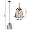 Copper and Glass Dome Pendant Light - Industrial - Cortland