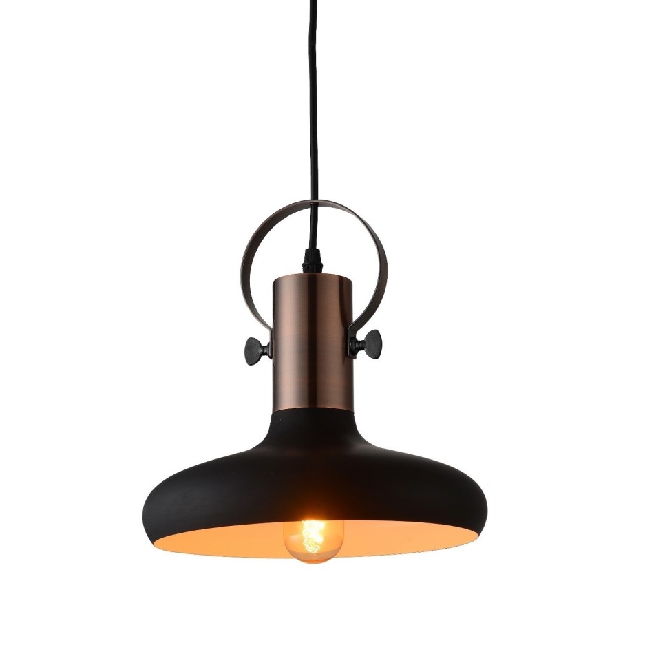 Black & Copper Pendant Light Industrial Kingston BuyItDirect.ie