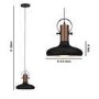 GRADE A1 - Black & Copper Pendant Light - Industrial - Kingston