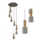 7 Light Ceiling Light with Marble & Gold Pendants - Jersey