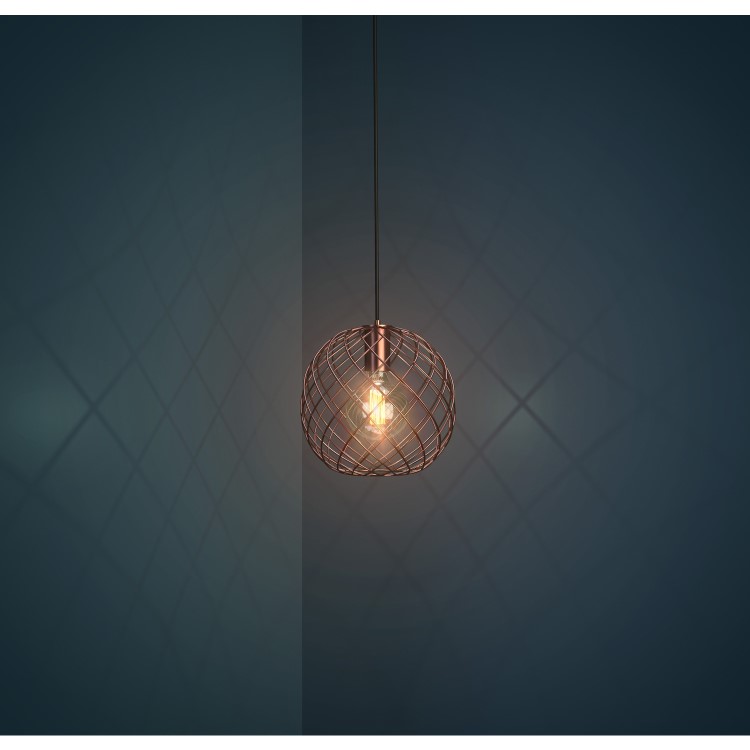 Copper Basket Pendant Light - Metal