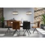 Large Black Metal Pendant Light with Crystals - Montrose