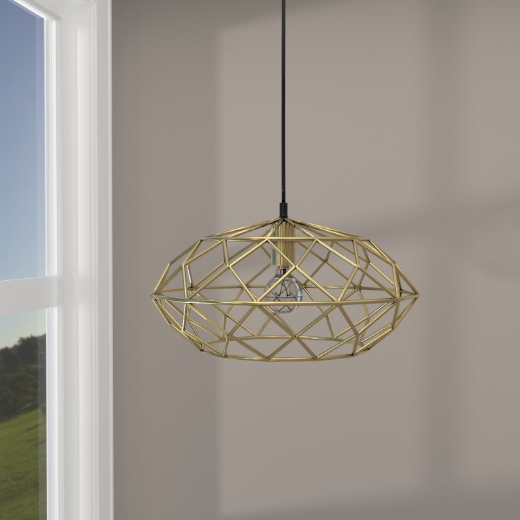 Ex Display Gold Cage Pendant Light - Chicago