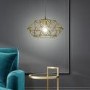 Ex Display Gold Cage Pendant Light - Chicago
