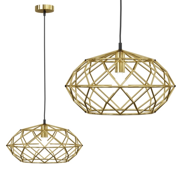Ex Display Gold Cage Pendant Light - Chicago