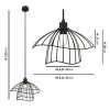 Industrial Black Wire Pendant Light - Indiana