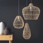 Large Rattan Pendant Light - 35 x 38cm - Memphis
