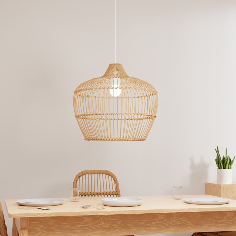 Large Rattan Pendant Light - 52 x 40m - Memphis