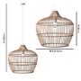 Large Rattan Pendant Light - 52 x 40m - Memphis