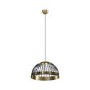 Black Dome Pendant Light with Gold Finish - Mayfield
