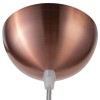 Wood Dome Pendant Light with Copper Finish - Mayfield