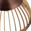 Wood Dome Pendant Light with Copper Finish - Mayfield