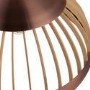 Wood Dome Pendant Light with Copper Finish - Mayfield